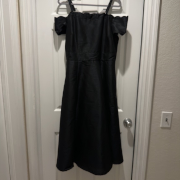 eShakti Black Silk Semi-Formal Dress - Size L - Picture 9 of 10